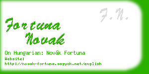 fortuna novak business card