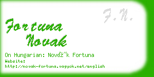 fortuna novak business card